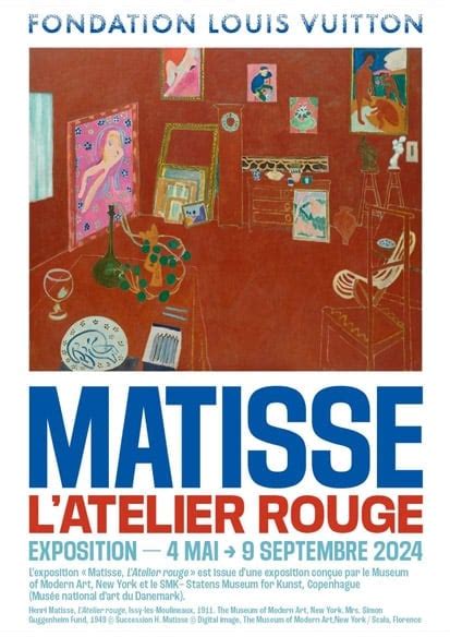 billet expo moma fondation louis vuitton|Expo “Matisse, L’Atelier rouge” Fondation Louis Vuitton.